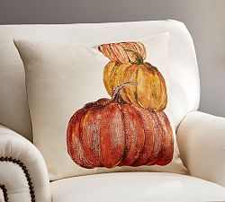 fall pumpkin pillow from pottery barn